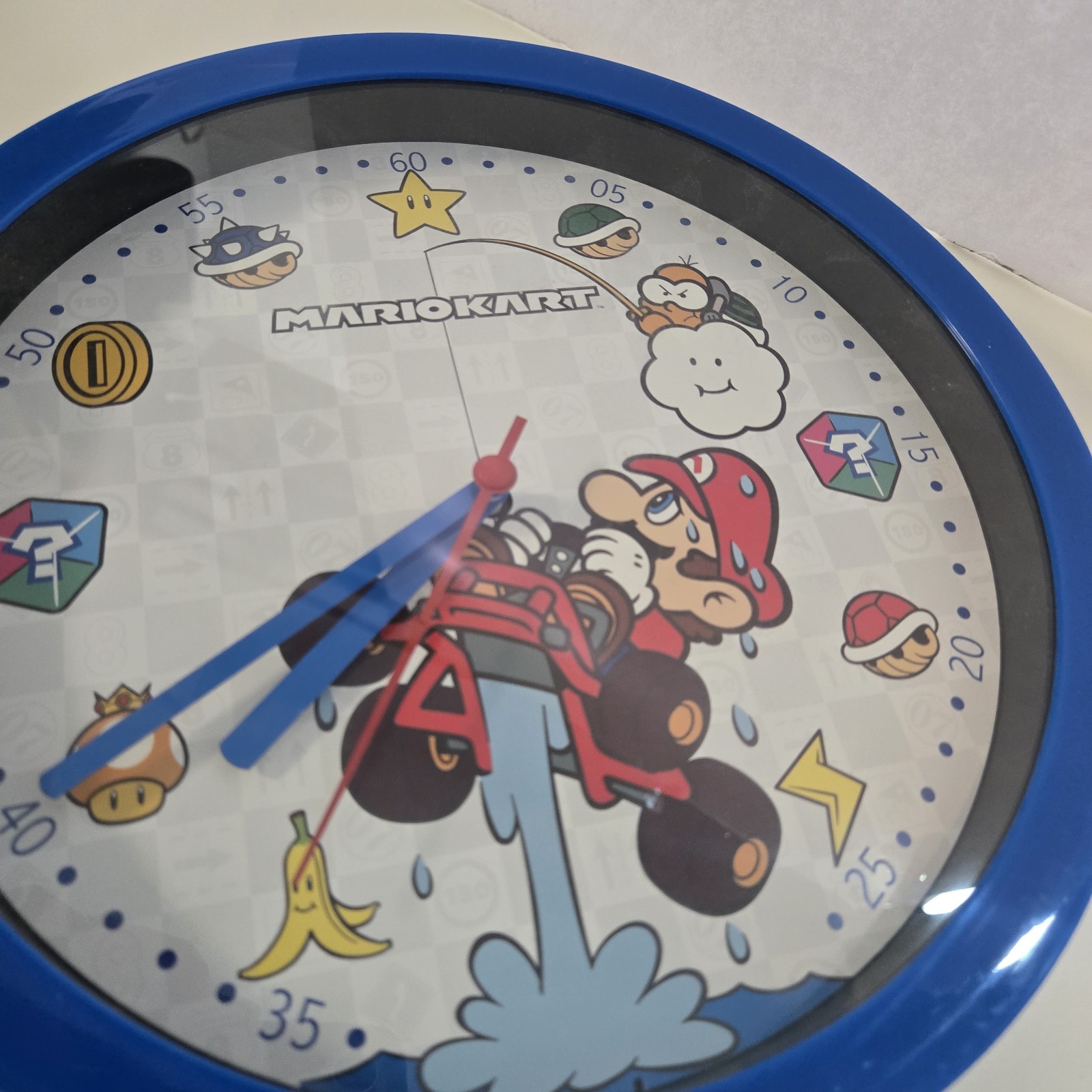 img_1771386524328_3-1.jpeg Super Mario Kart 10" Analog Display Wall Clock Blue - Image 4