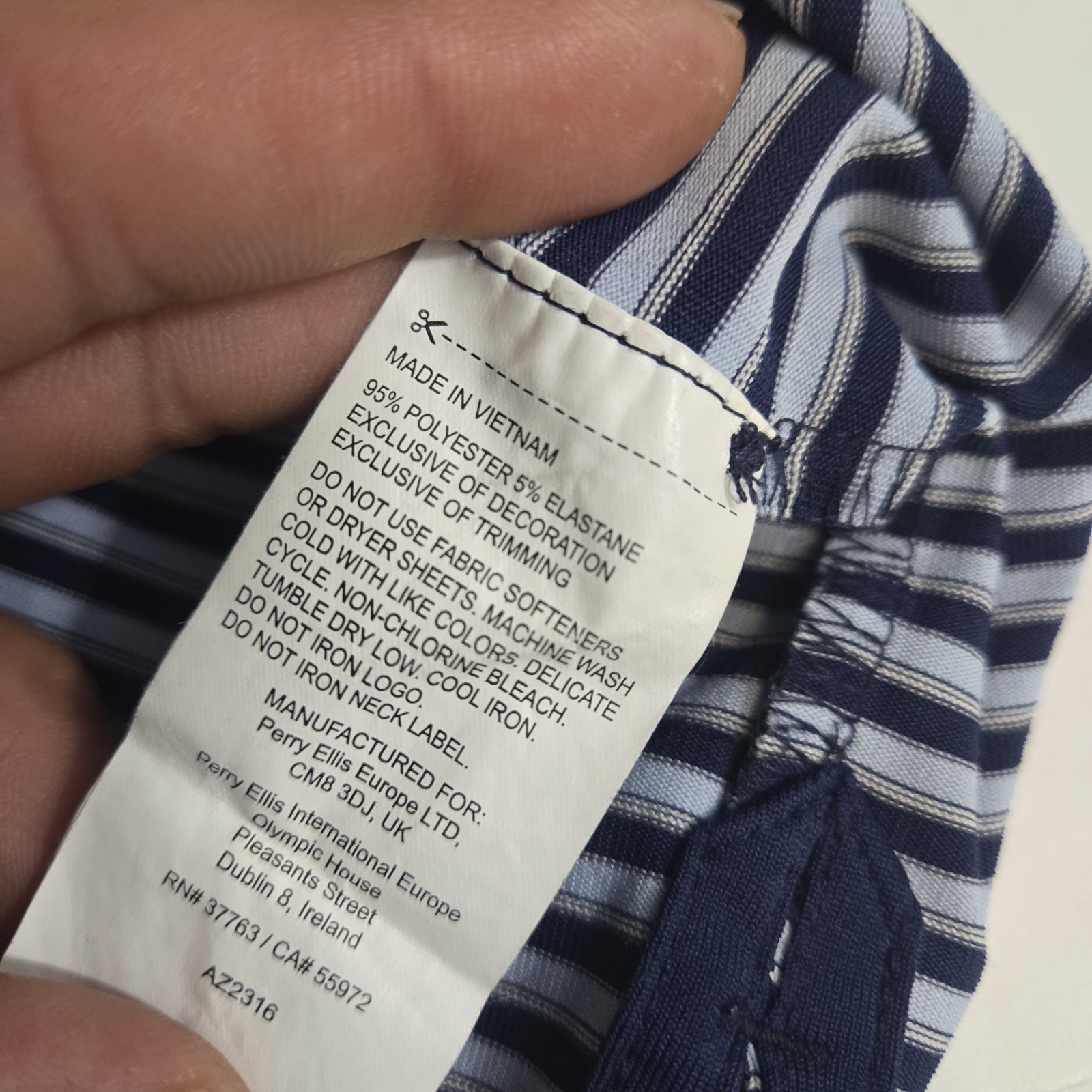 img_1771386554071_2-1.jpeg Callaway Shirt Mens Size L Golf Polo Opti-Dri Striped Print Blue - Image 3