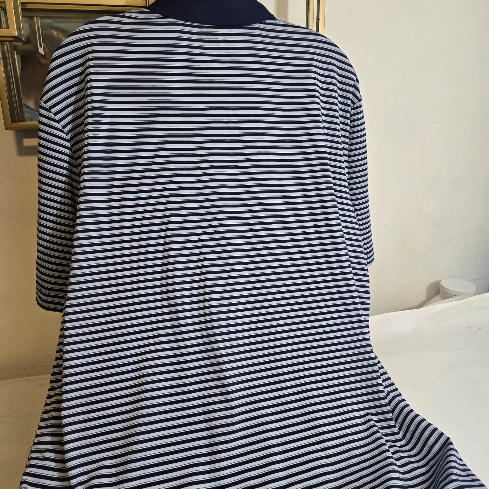 img_1771386555194_3-1.jpeg Callaway Shirt Mens Size L Golf Polo Opti-Dri Striped Print Blue - Image 4