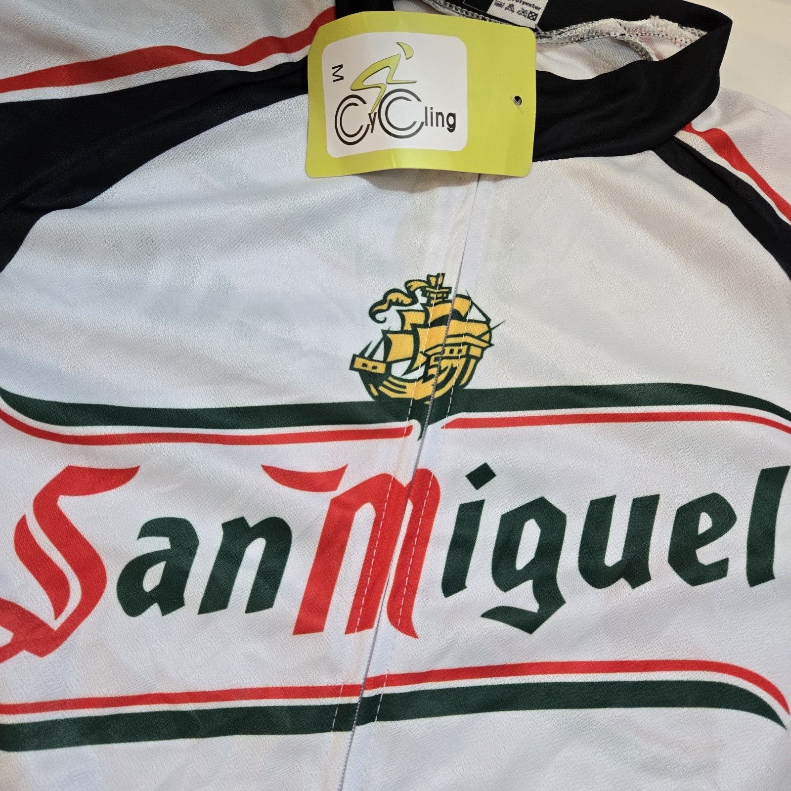 img_1771386581860_0-1.jpeg NOS San Miguel Beer Retro Cycling Jersey Size Medium