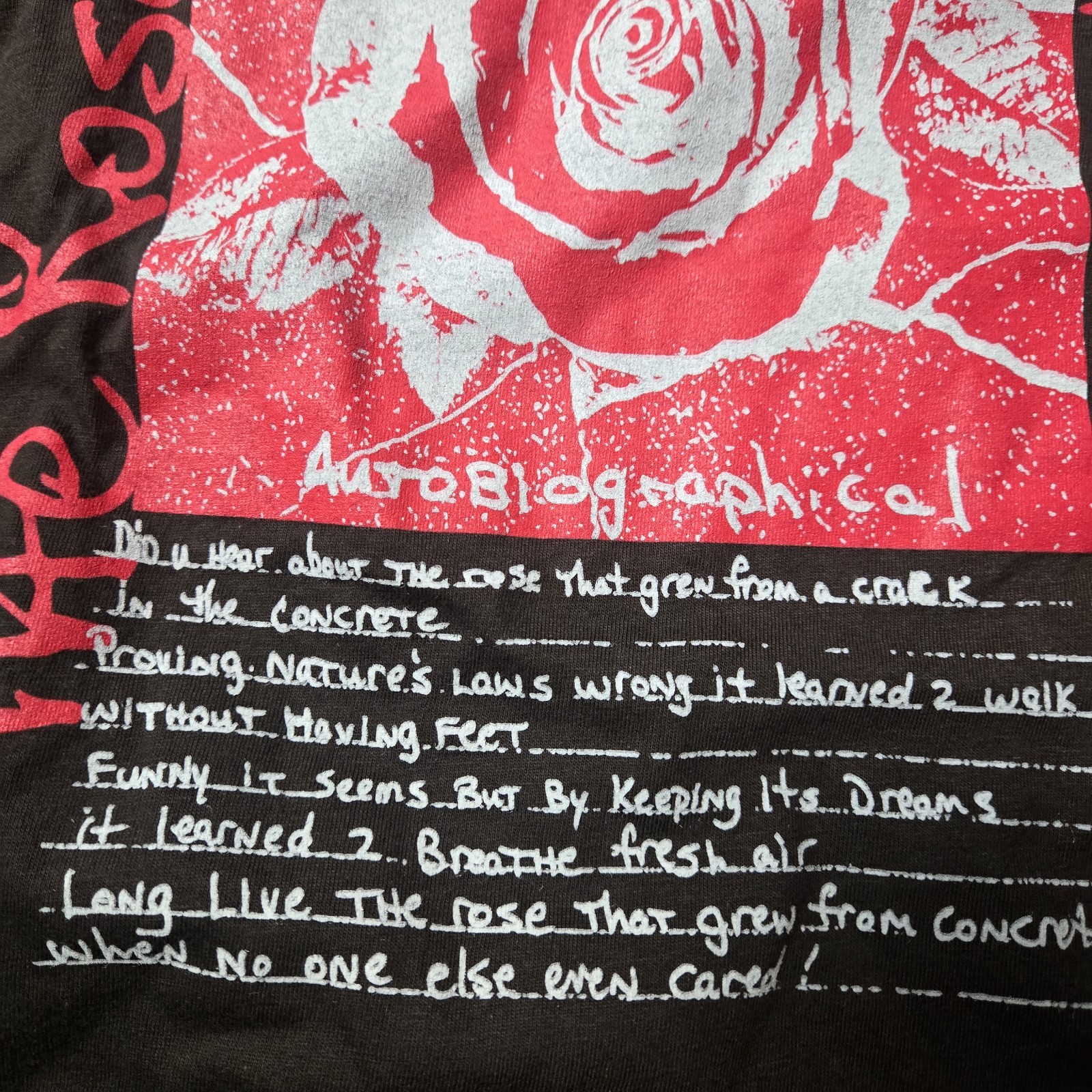 img_1771386595782_3-1.jpeg Men's XL Tupac Shakur 2Pac Hip Hop Rap Shirt The Rose That Grew From Concrete - Image 4