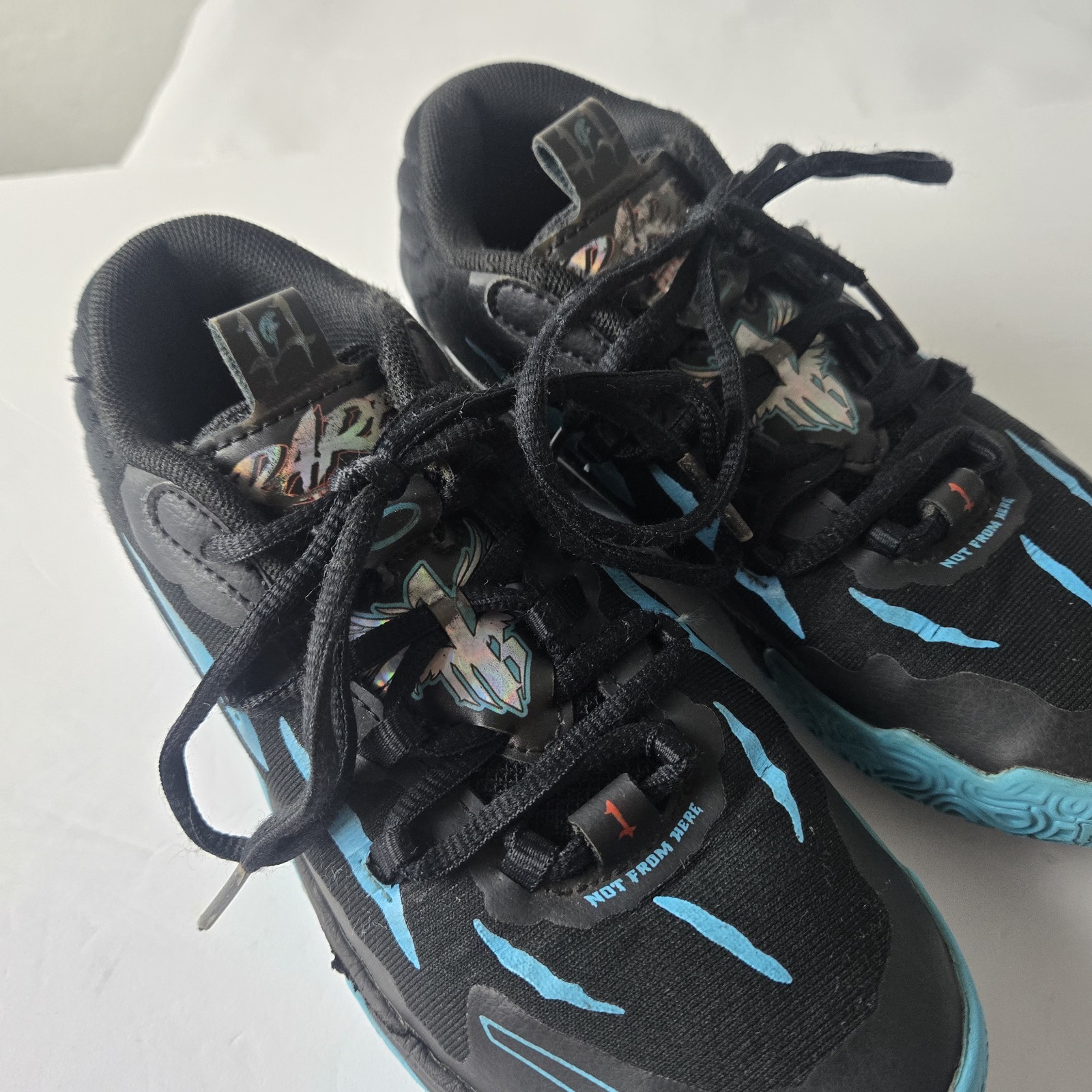 img_1771443695283_2-1.jpeg Puma MB.03 Melo Basketball Shoes Mens Size 1C Blue Hive Black 379221-01 - Image 3