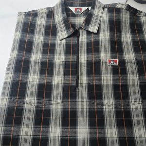 Ben Davis Hickory Stripe 1/2 Zip Work Shirt XL Short Sleeve Ben Davis USA