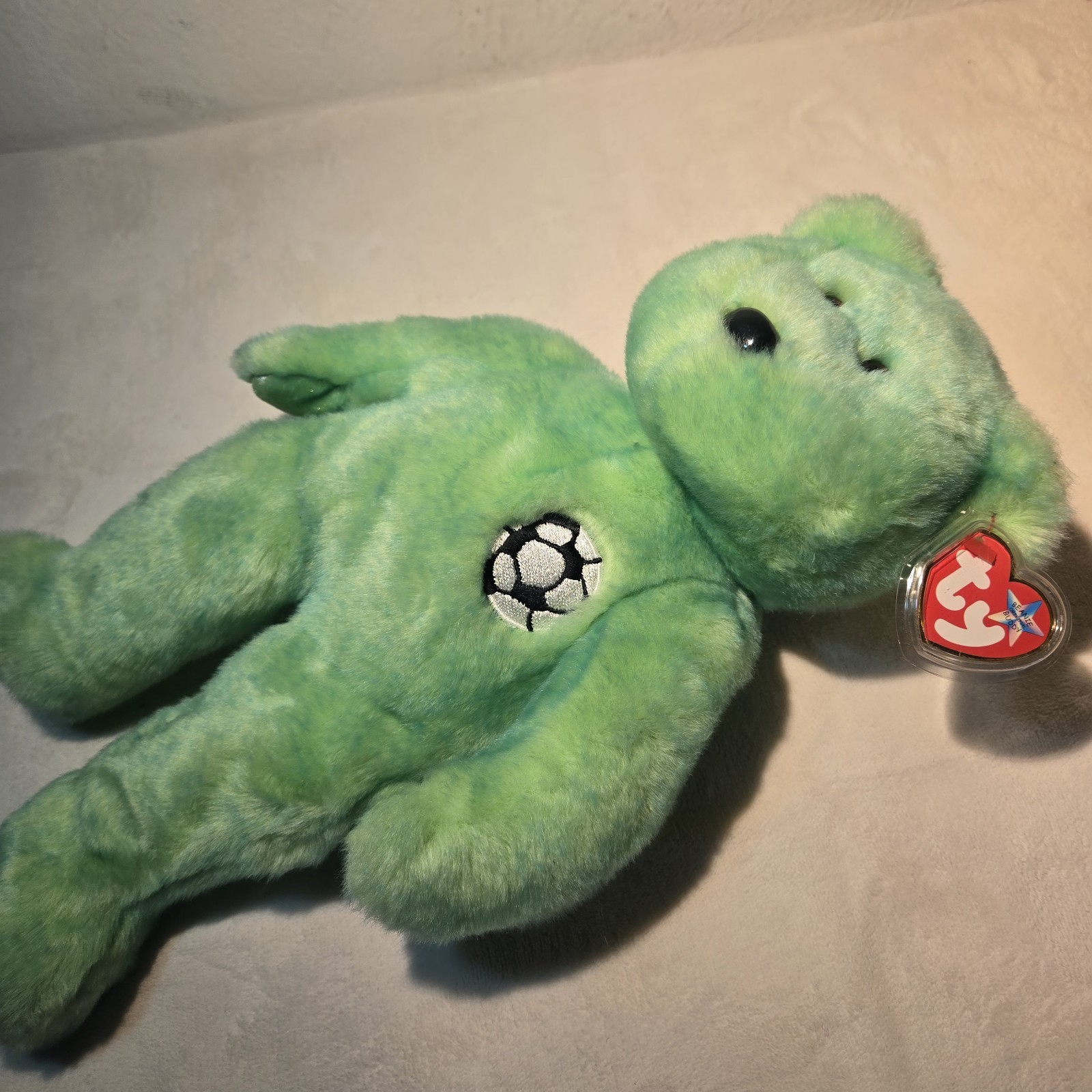 img_1771445907725_4-1.jpeg TY Beanie Baby - KICKS the Soccer Bear (8.5 inch) - MWMTs Stuffed Animal Toy - Image 5
