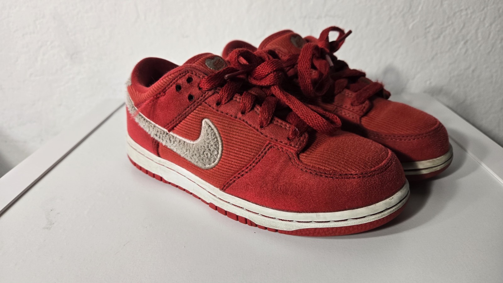 img_1771451489179_0-1.jpeg Nike Dunk Low Valentines Day PS Size 1 Red White Sneakers Shoes FZ3549-612