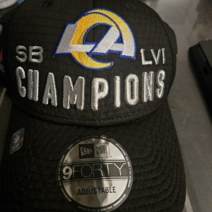 New Era Super Bowl LVI Champions Los Angeles Rams 9Forty Snapback Hat Cap Black
