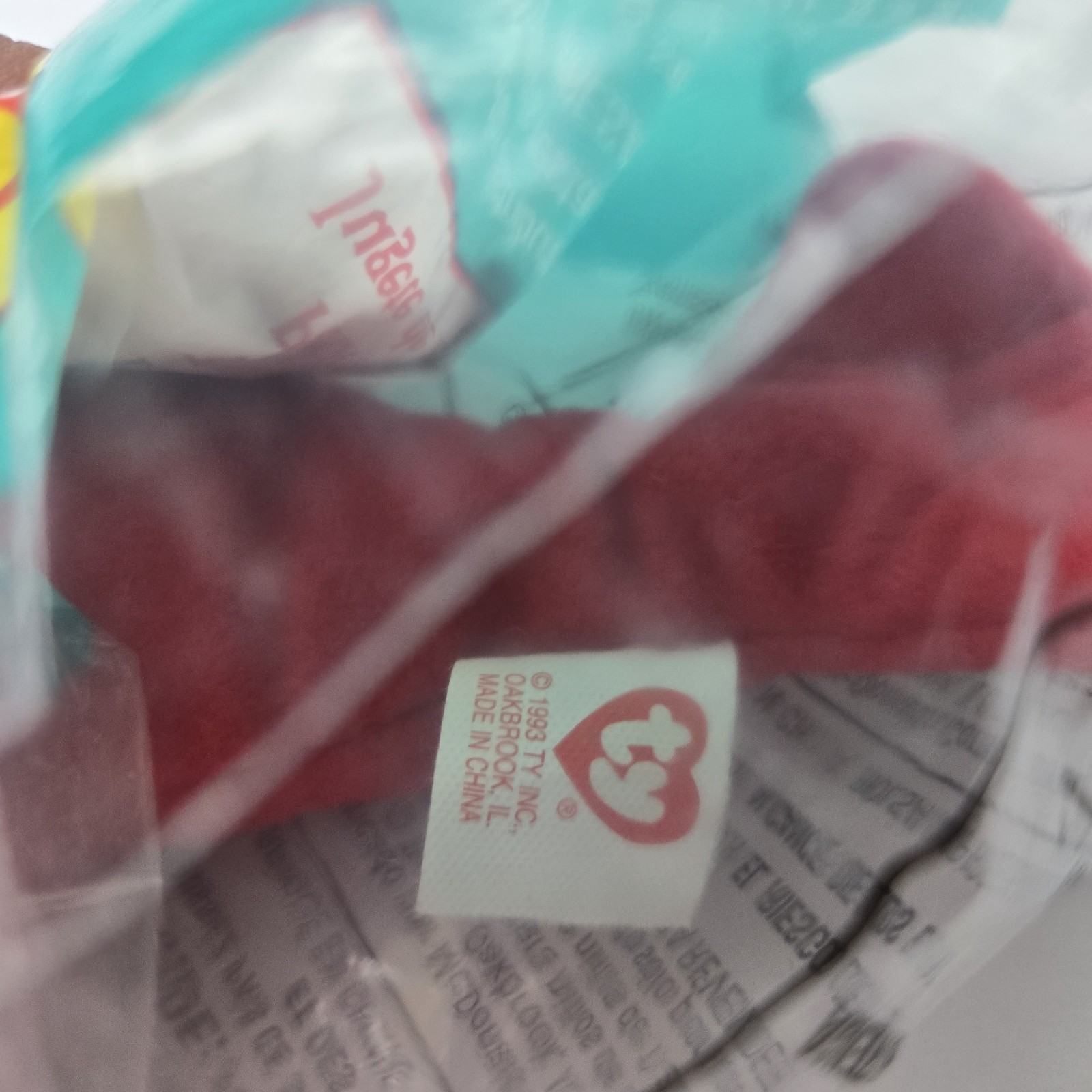 img_1771527509205_4-1.jpeg McDonald's Ty Teenie Beanie Baby Pinchers The Lobster 1998 #5 Plush Toy in Bag - Image 5