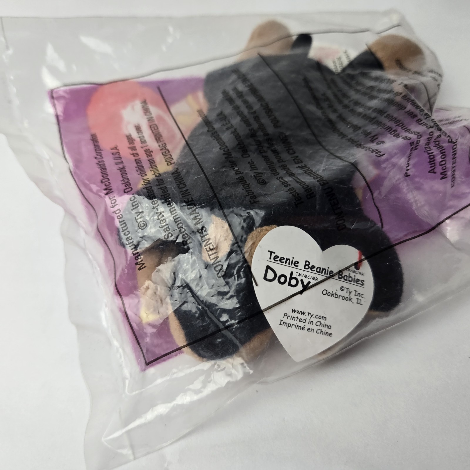 img_1771527519983_3-1.jpeg McDonald's 1993 Tag Ty Teenie Beanie Baby Doby The Doberman 1998 #1 - Image 4