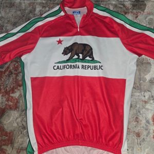 Performance Cycling Jersey Adult M Green Red White California Republic