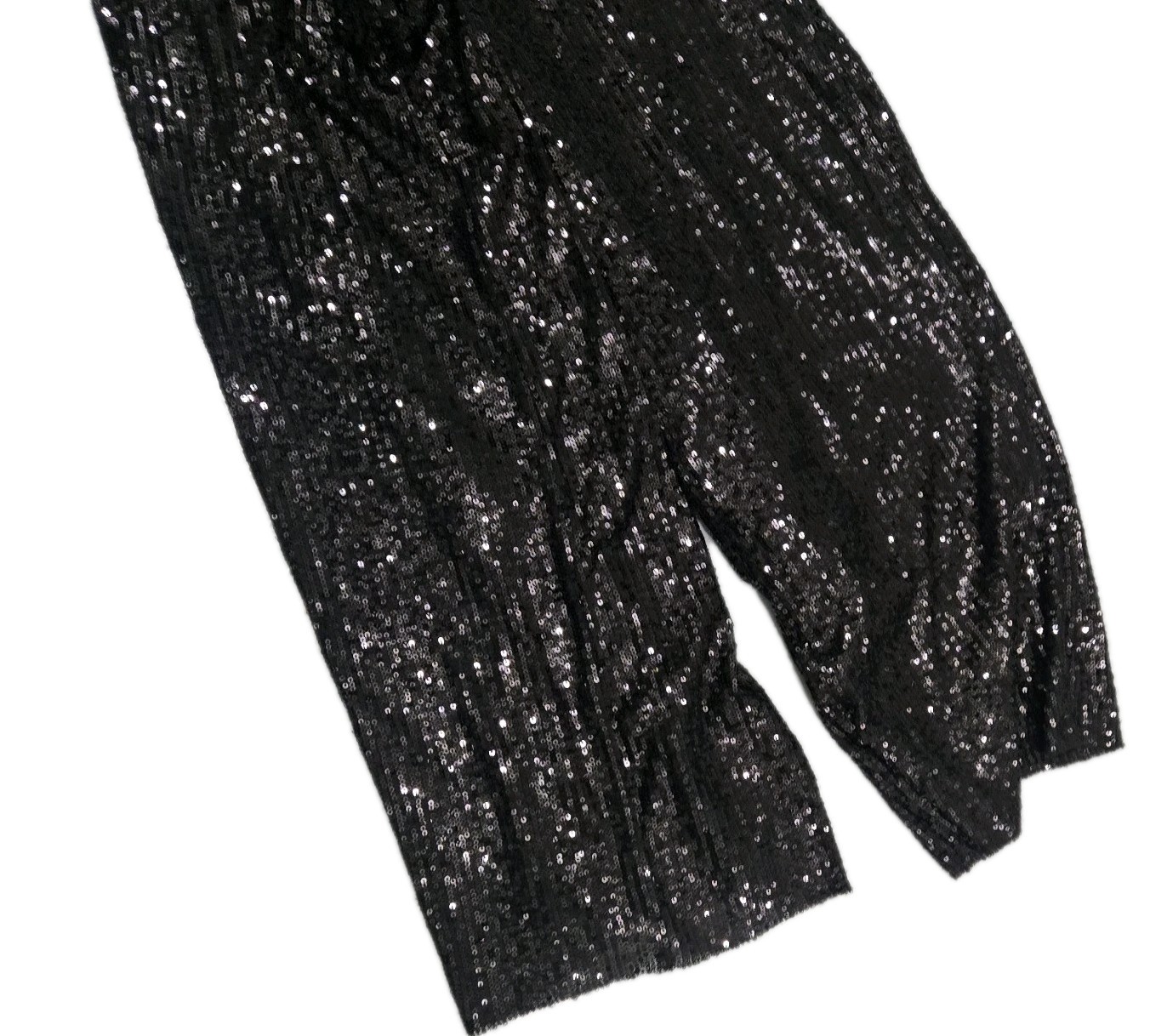 img_1771528740183_3-1.jpeg Fancy Black Sequin 2 Piece Set Tube Top 3D Flower Wide Leg Pants M - Image 4