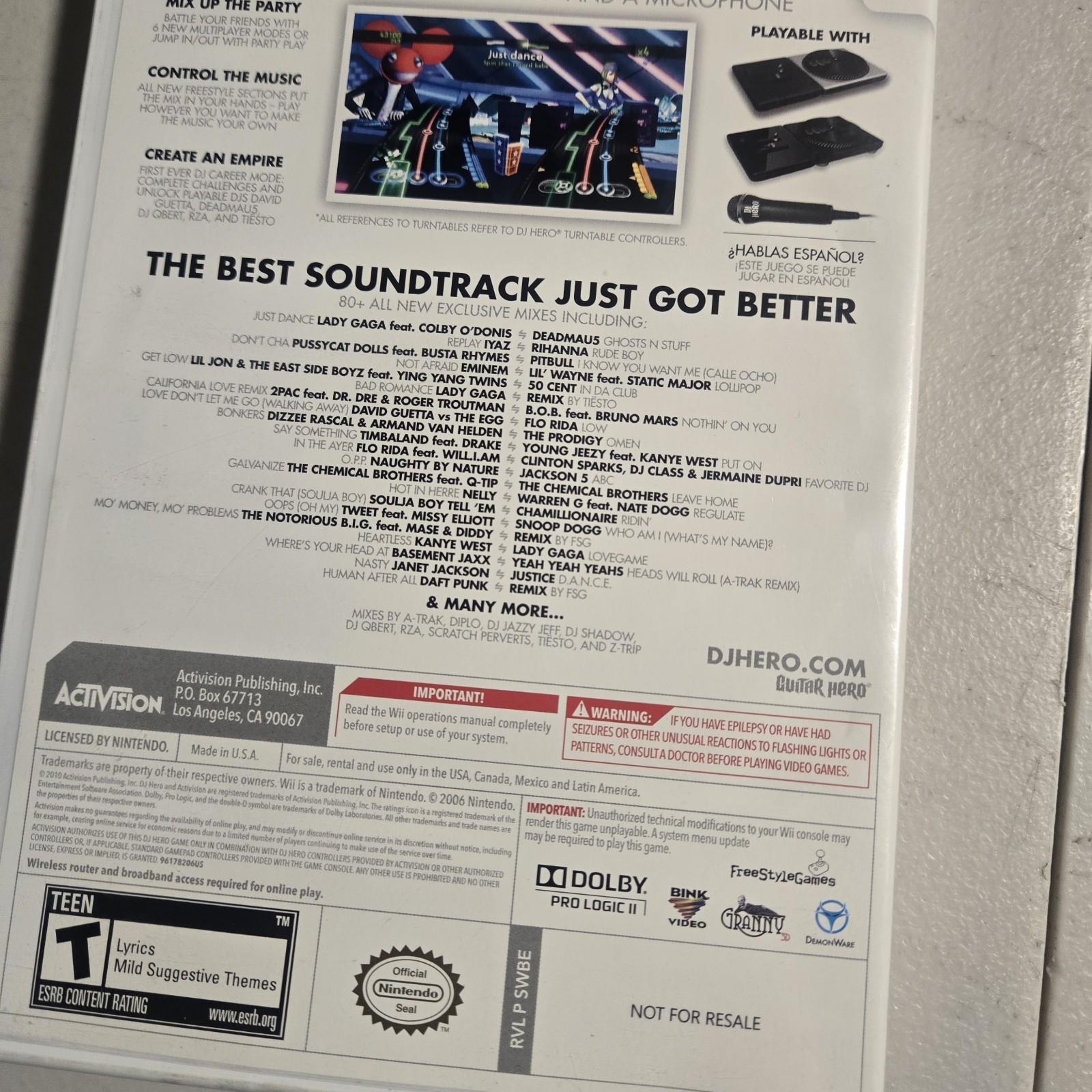 img_1771618917192_4-1.jpeg DJ Hero 2 (Nintendo Wii, 2010) Disc, Case, Booklet - Image 5