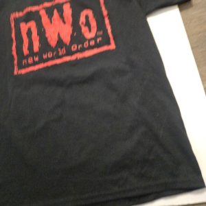 Vintage WCW NWO Red Black Wolfpac Black T Shirt Tee Size Youth Large Wrestling